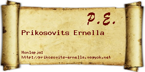 Prikosovits Ernella névjegykártya